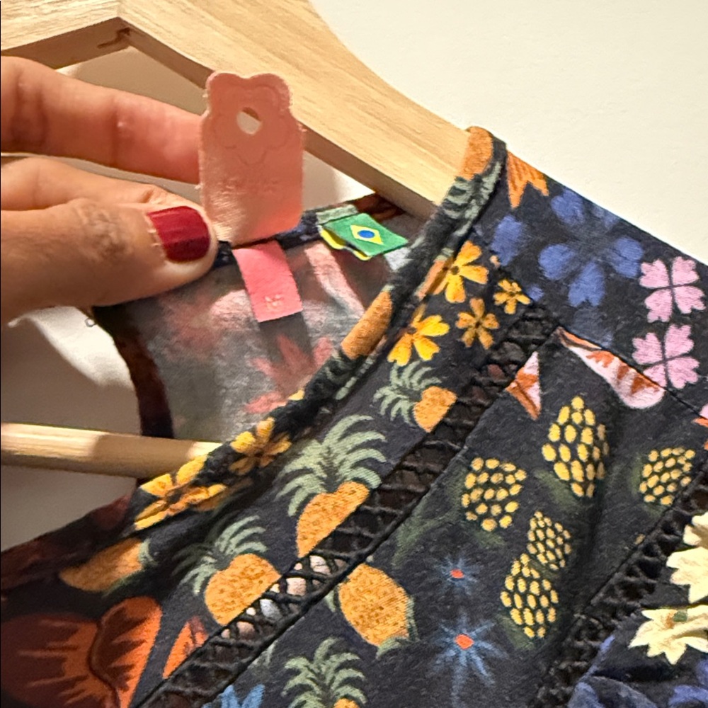 FARM Rio Colorful Floral Ruffle Blouse - Picture 2 of 4
